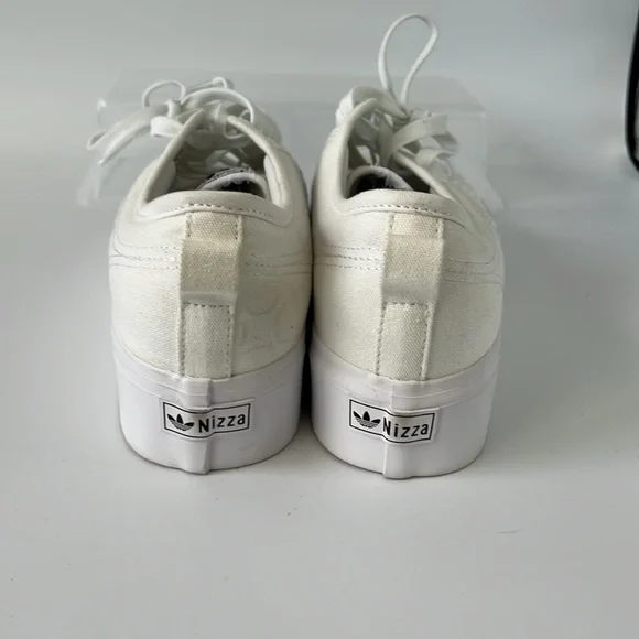 Adidas Nizza Platform Women’s Off White Canvas Sneakers Classic Design - 11 - Picture 6 of 10